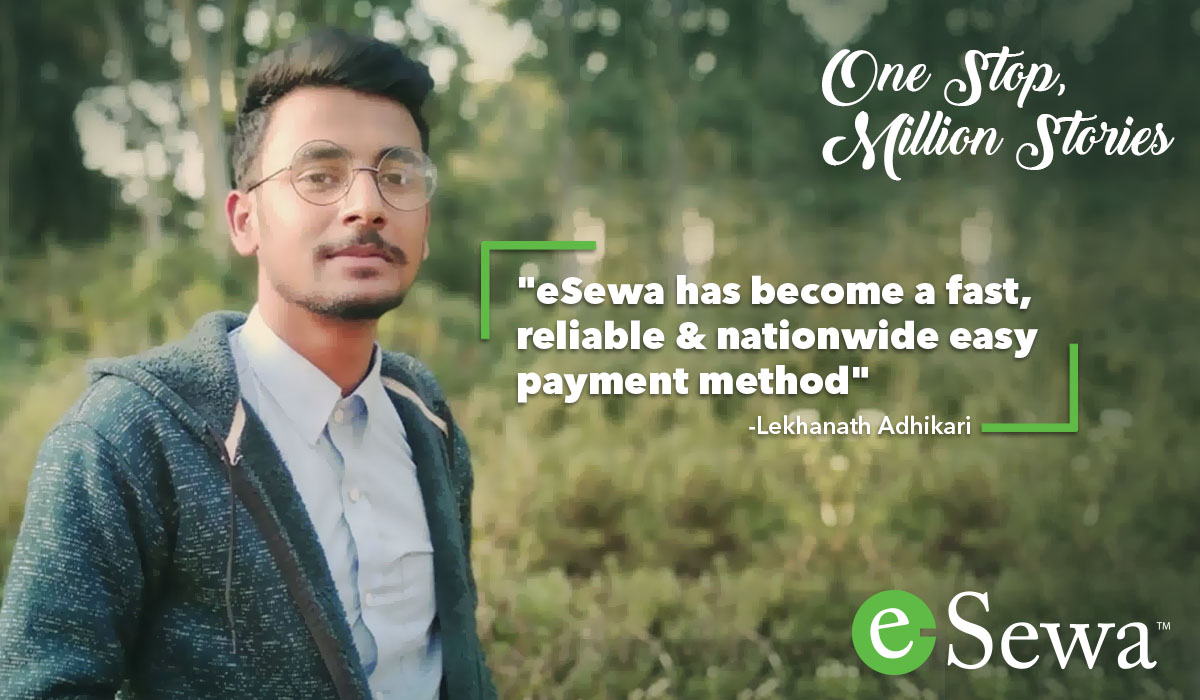 Mr. Lekhnath Adhikari getting the utmost benefits out of eSewa