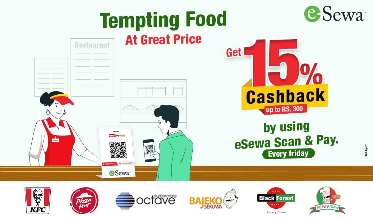 Great Food at Amazing Prices using eSewa Scan & Pay!