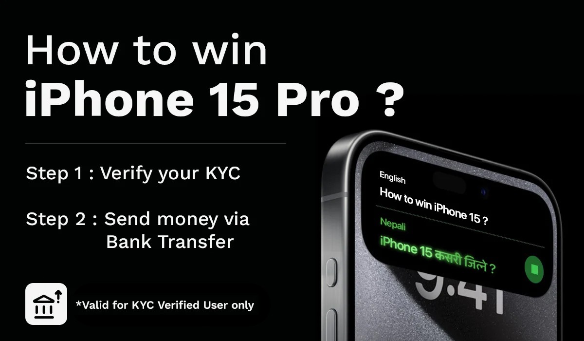 Win iPhone 15 Pro on eSewa Bank Transfer